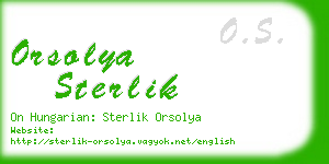 orsolya sterlik business card